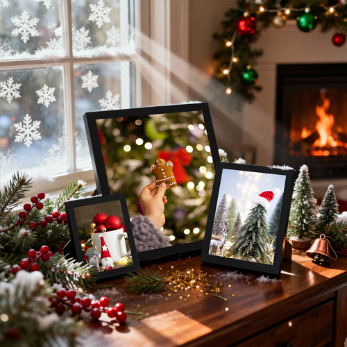 15pcs Picture Frames Collage Wall Decor, Photo Frame, Photo Board, Picture Frames for Mounting Or Tabletop Display, Photo Gallery Frame Set for Family, Multi Sizes Including 8x10, 5x7, 4x6, Suitable for School, Halloween And Christmas