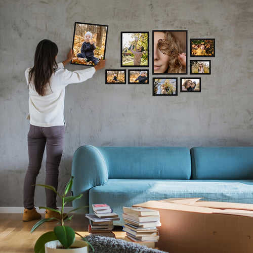 15 Pack Picture Frames Collage Wall Decor for Mounting Or Tabletop Display, Photo Gallery Frame Set for Family, Multi Sizes Including 8x10, 5x7, 4x6